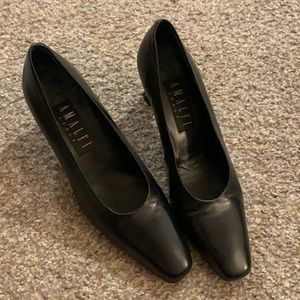 Amalfi Italian black leather heels